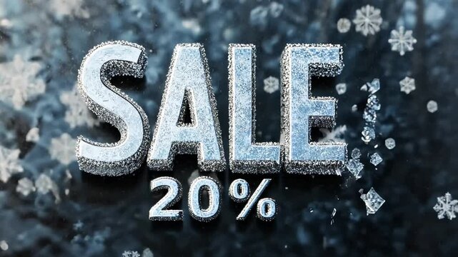 Exciting winter savings event showcasing a significant discount of 20 percent off on a variety of products. Perfect time for shoppers to grab great deals and enjoy seasonal pricing