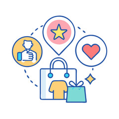 Fototapeta premium Dynamic Brand Loyalty Icon