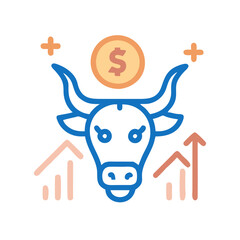 Fototapeta premium Bull Market Icon