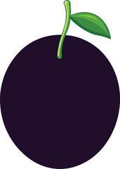 A bright and colorful vector of a Pomegranate (Dalim) with seeds showing inside, on a white background