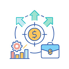  Dynamic Business Asset Allocation Icon