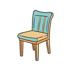 Illustration of a stylish chair for dining room furniture and home decor elements vector design asset resource