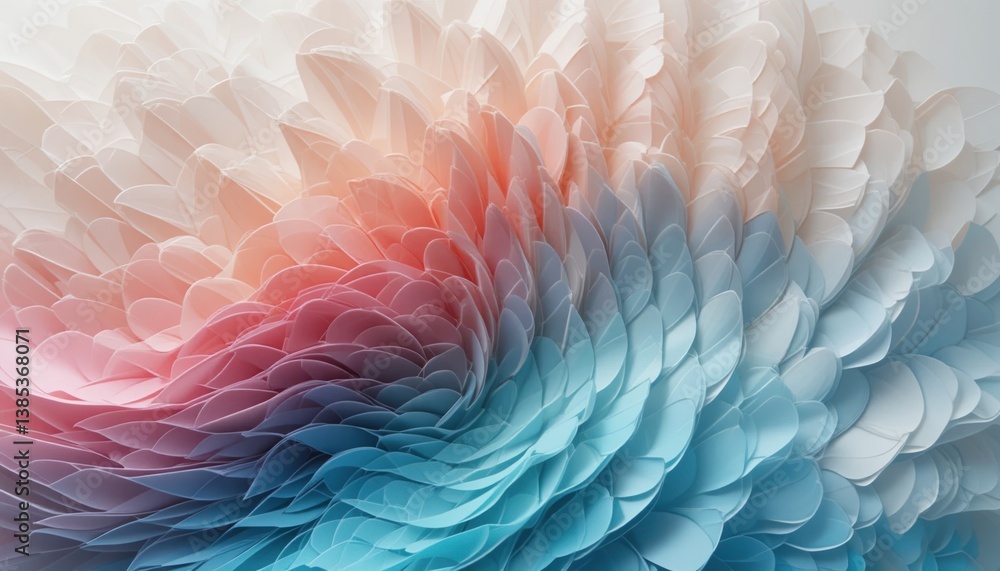 Aufkleber dynamic abstract art display studio space digital artwork colorful environment close-up view concept