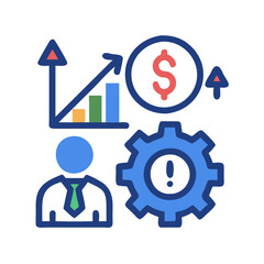 Obraz premium Professional Business Crisis Management Icon