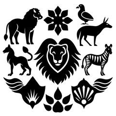 set of tribal tattoos