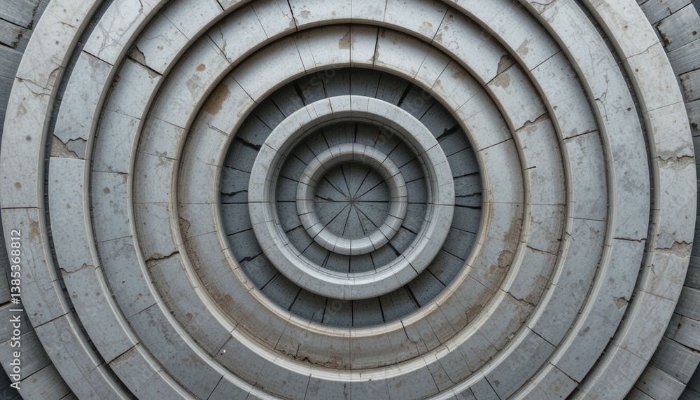 Poster circular patterns and textures in abstract concrete design urban setting photography minimalist envi