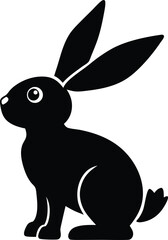 Easter bunny silhouette, rabbit  silhouette Designs