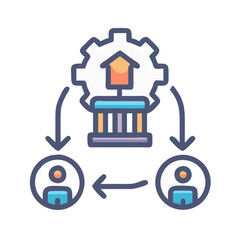 Obraz premium Strategic Governance Framework for Business Icon