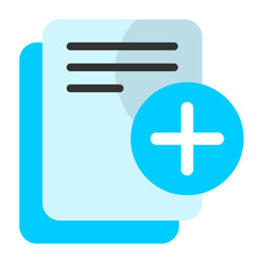Obraz premium Add Document Flat Icon