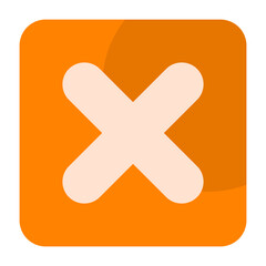 Obraz premium Crossmark Flat Icon