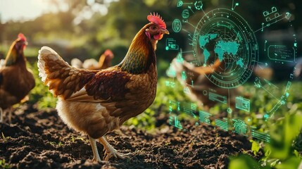 Smart Farming Technology with Chicken on Farm