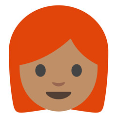 Red-Haired Woman Emoji (Medium Skin)
