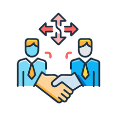  Key Business Merger Icon