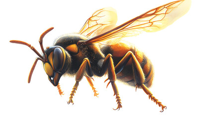 And a termite chewing on wood, isolated on a transparent background 