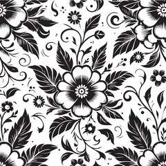 Flower icon set Isolated black flower set icon Vector black flower Silhouette black flower icon set