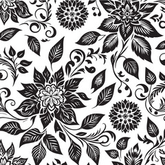 Flower icon set Isolated black flower set icon Vector black flower Silhouette black flower icon set