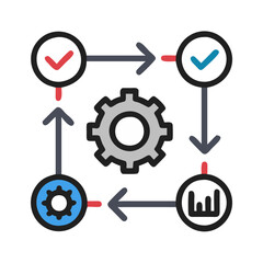 Obraz premium Business Process Improvement Icon