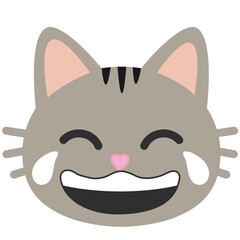 Gray Smiling Cat
