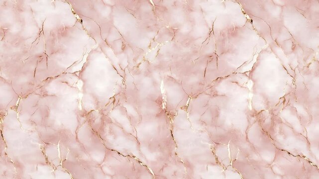 Soft rose pink marble texture with dense veining in a cyclic loop.