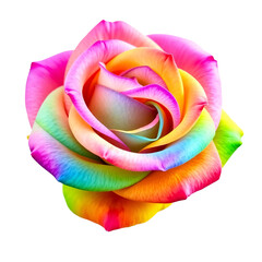A Spectacular Rainbow Rose in Full Bloom