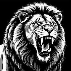 lion head vector art for graphic design