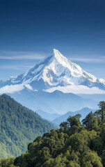Beautiful natural scenery of plateau snow-capped mountains