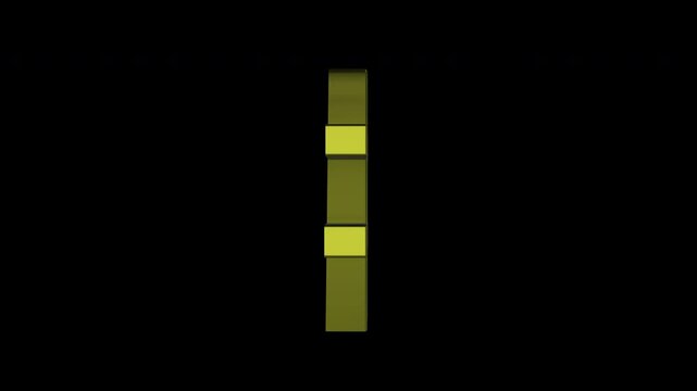 Hashtag 3d icon animation seamless loop. 4K