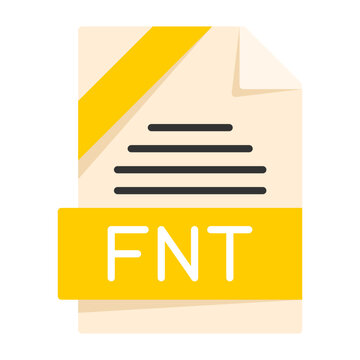 FNT File Format Flat Style Icon