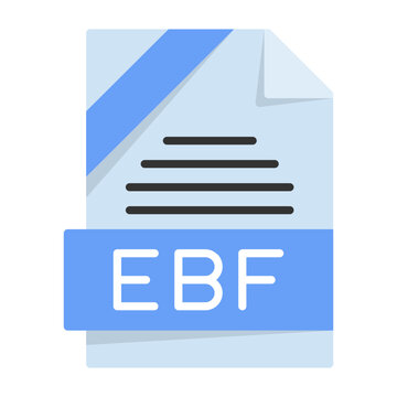 EBF File Format Flat Style Icon