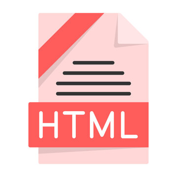 XHTML File Format Flat Style Icon