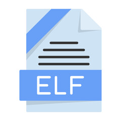 Fototapeta premium LNK File Format Flat Style Icon