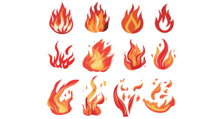 Dynamic and striking vector graphic design featuring a red flame circle, symbolizing energy, passion, and movement. The vibrant flames in circular formation create a sense of intense heat and power