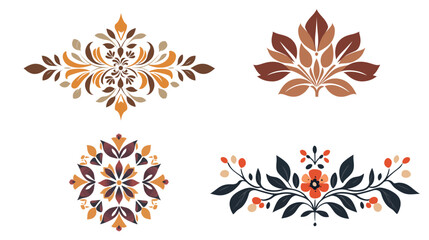 Delicate and intricate vector graphic design featuring a seamless floral pattern motif with elegant flowers, leaves, and organic elements. This sophisticated and timeless illustration embodies natural