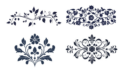 Delicate and intricate vector graphic design featuring a seamless floral pattern motif with elegant flowers, leaves, and organic elements. This sophisticated and timeless illustration embodies natural