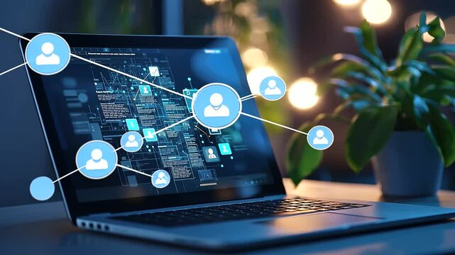 Streamlining hiring processes through advanced HR network technology.