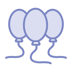 Balloons duotone line icon, vector, pixel perfect, illustrator file 
