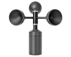Professional anemometer for accurate wind measurement on a transparent background