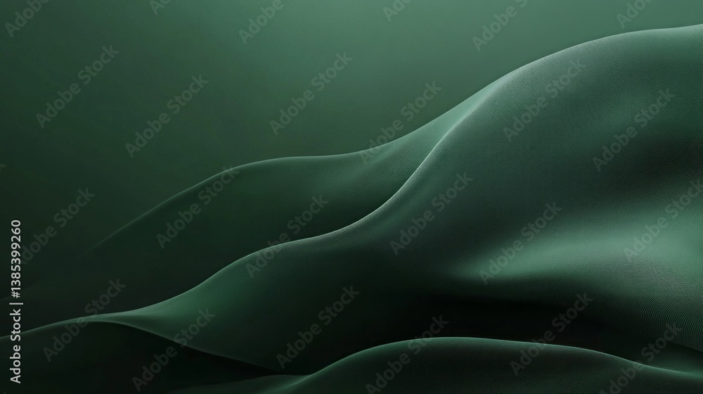 Poster delicate green fabric undulates smoothly, capturing the light and creating an ethereal ambiance. the