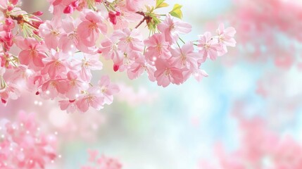 Obraz premium beautiful Sakura nature spring flowers background
