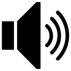 Volume icon with sound waves.