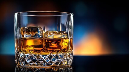 Whiskey On The Rocks: A Luxurious Golden Hour