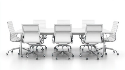 White Conference Room Ready for Meeting