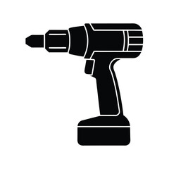 Cordless drill isolated with white background