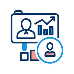 Fototapeta premium Icon for Employee Performance Metrics Analysis