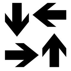 Black arrows vector icon.