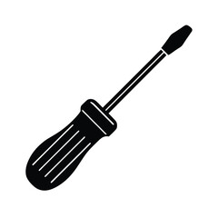Fototapeta premium flathead screwdriver isolated with white background