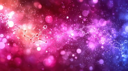 Molecular structure glowing, abstract background, science, research