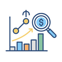  Financial Benchmarking Analysis Icon
