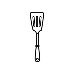 Slotted Spatula Sketch: Kitchen Utensil Line Art