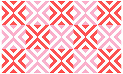 geometric abstract pink and red shapes pattern background, seamless elements collection made of triangles lines and squares, modern design for card, invitation, wallpaper	
